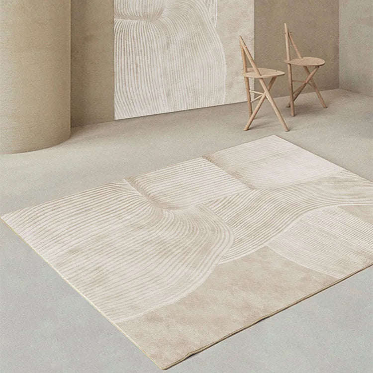 Minimalistischer Teppich Beige